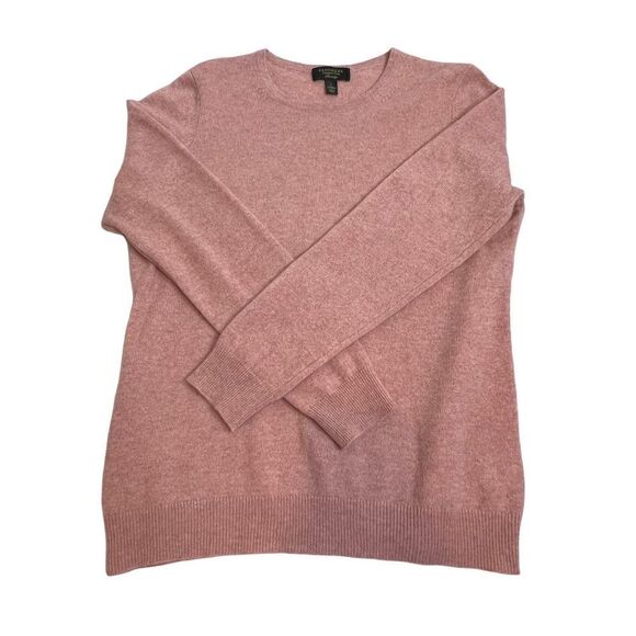 Charter Club luxury cashmere Bella rose crew neck sweater size L - Picture 9 of 16